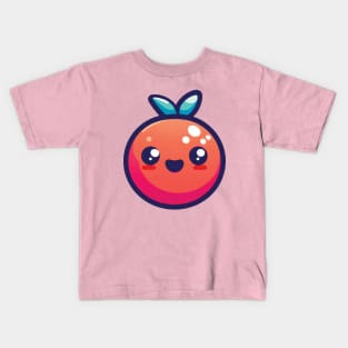 Cute Smiley Tomato Emoji Kids T-Shirt